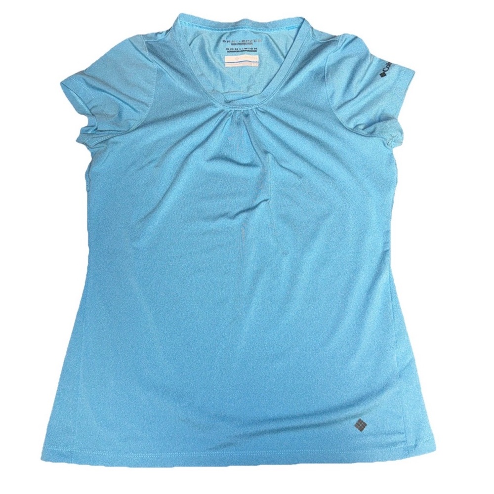 Columbia Sportswear Company‎ Women's Small Blue Omni-shade Omni-wick Blue Tee